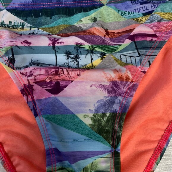 Hobie Bikini Swim Suit Bottoms Womens XL New Multicolor Beach Scene - Picture 3 of 8